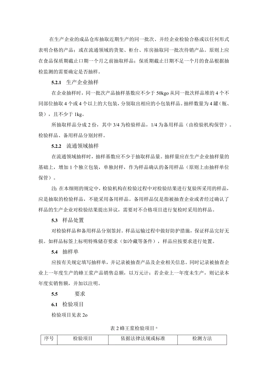 蜂王浆安全监督抽检和风险监测实施细则.docx_第2页