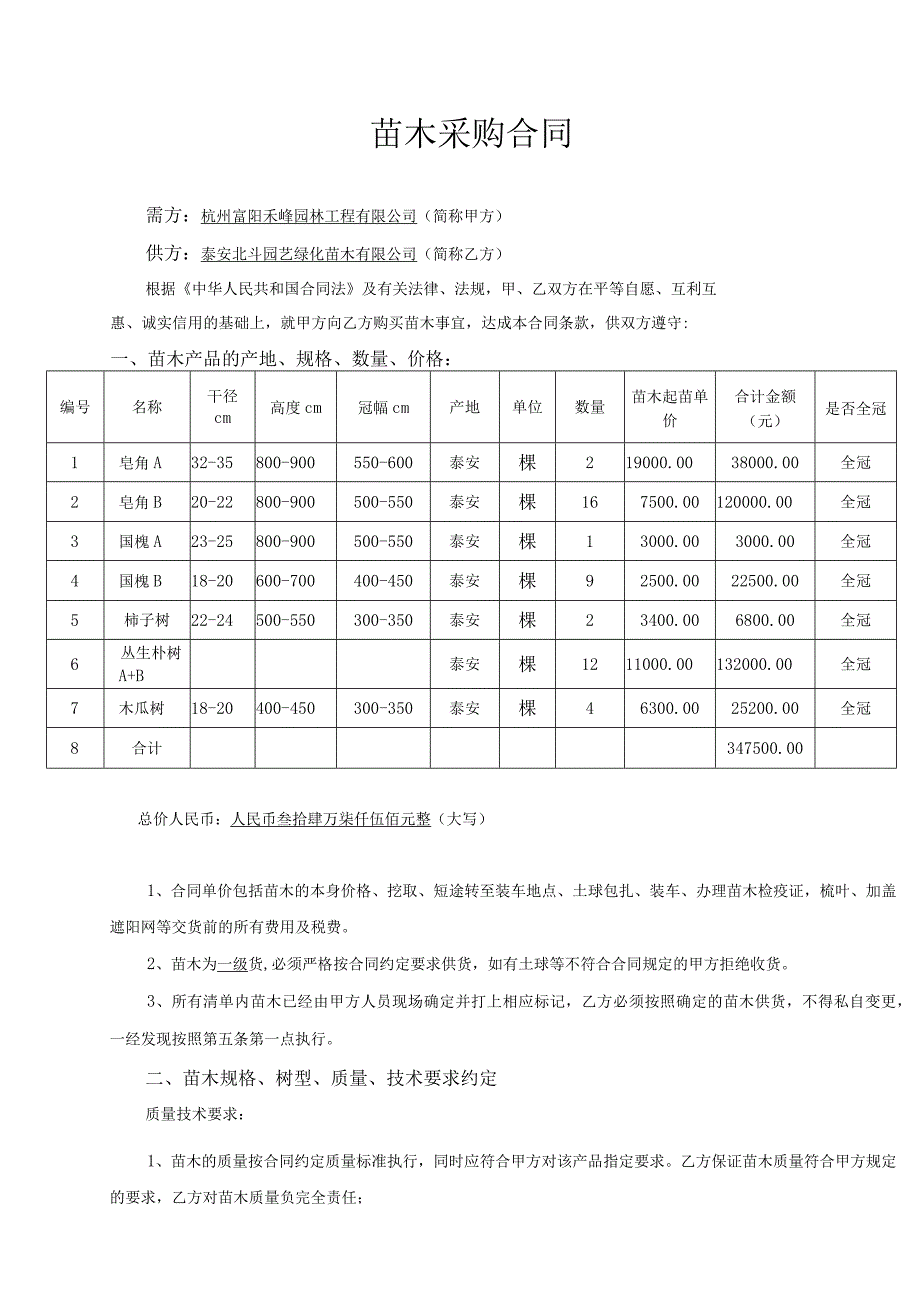 苗木采购合同.docx_第1页