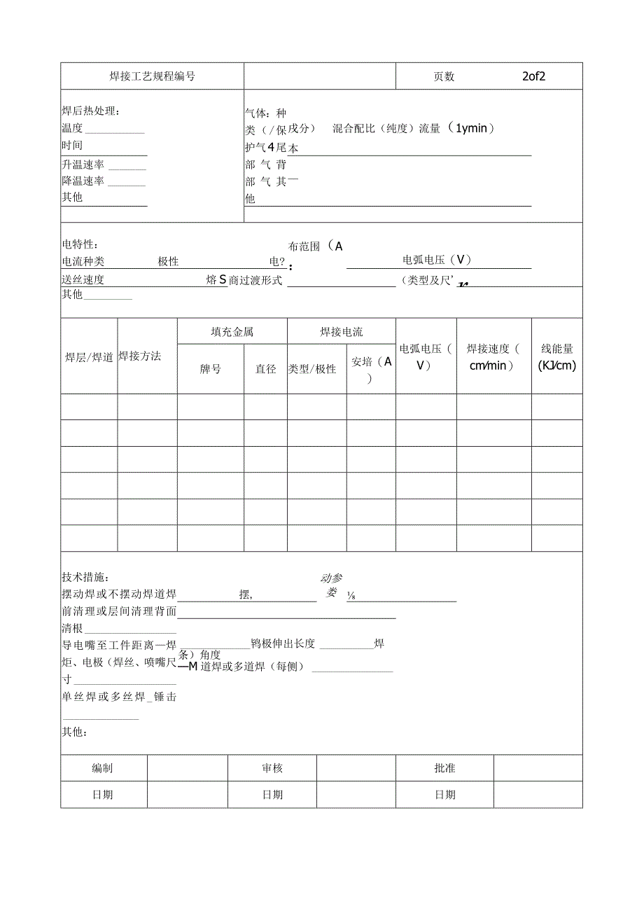 焊接工艺规程模板.docx_第2页