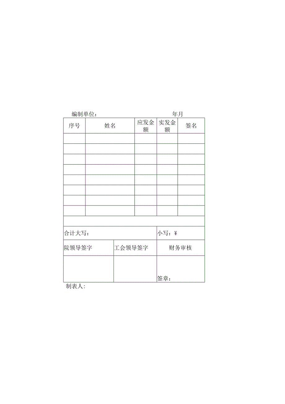 淮南师范学院工会发放表.docx_第1页