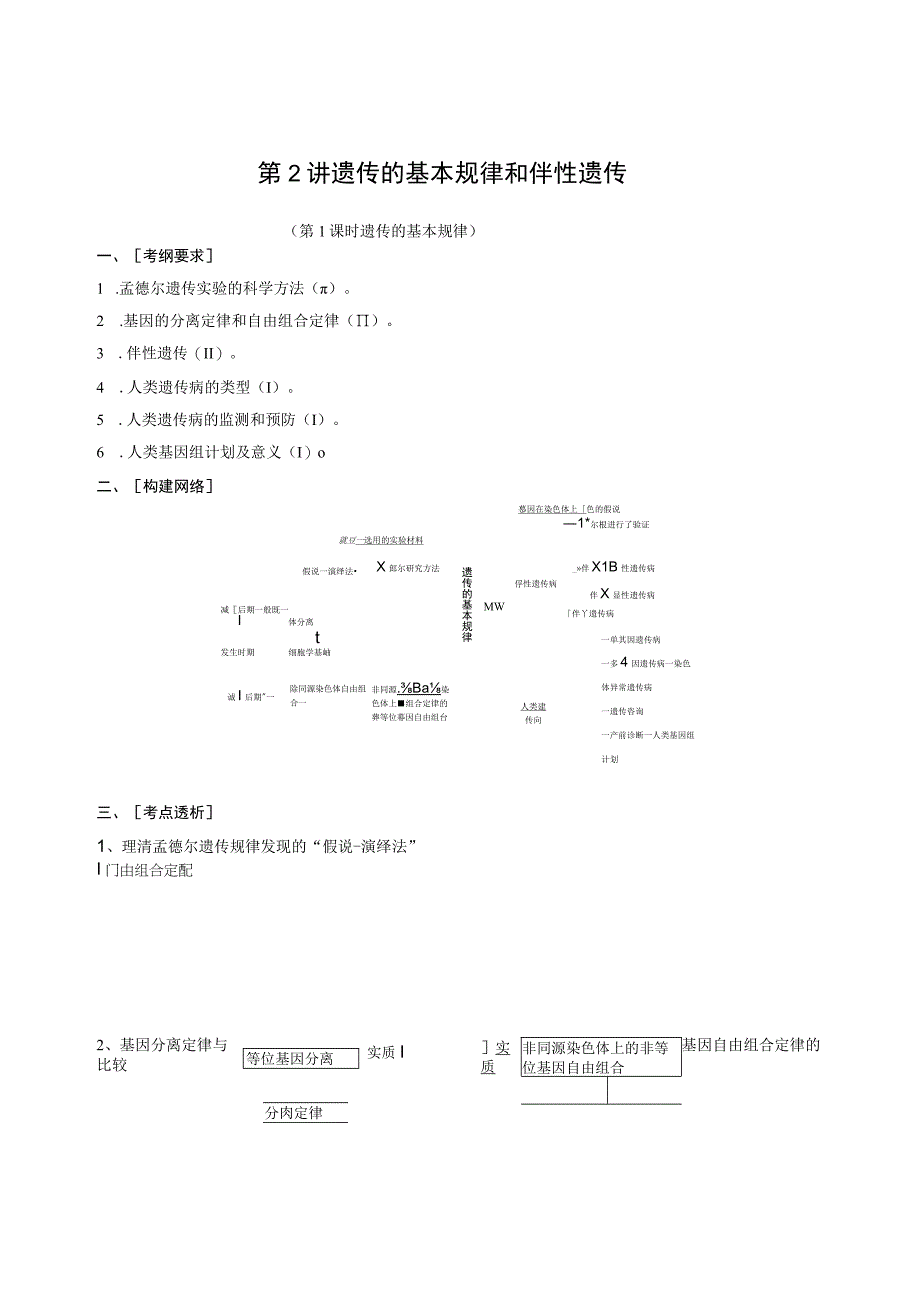 第2讲遗传的基本规律和伴性遗传.docx_第1页