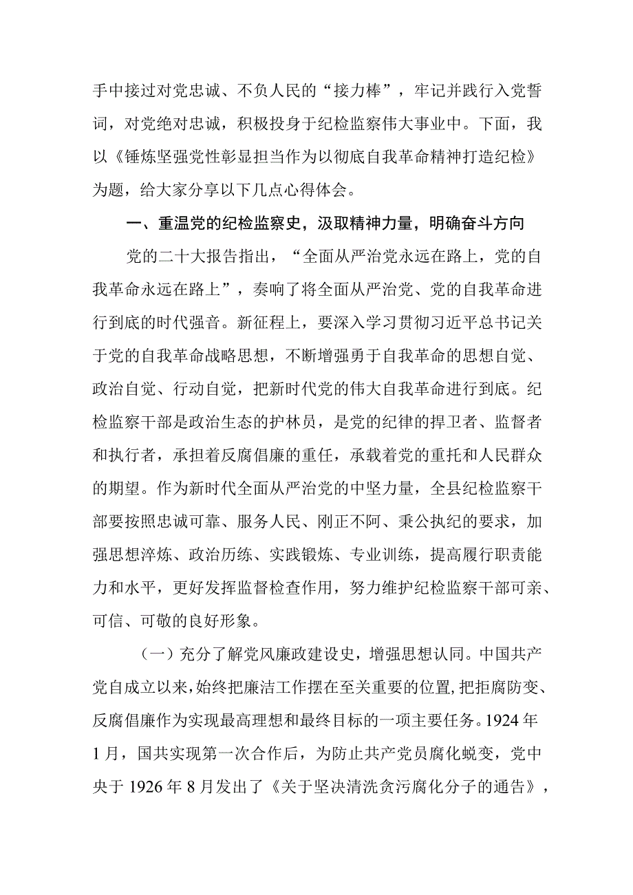 纪检监察干部队伍教育整顿主题党课讲稿五篇.docx_第2页