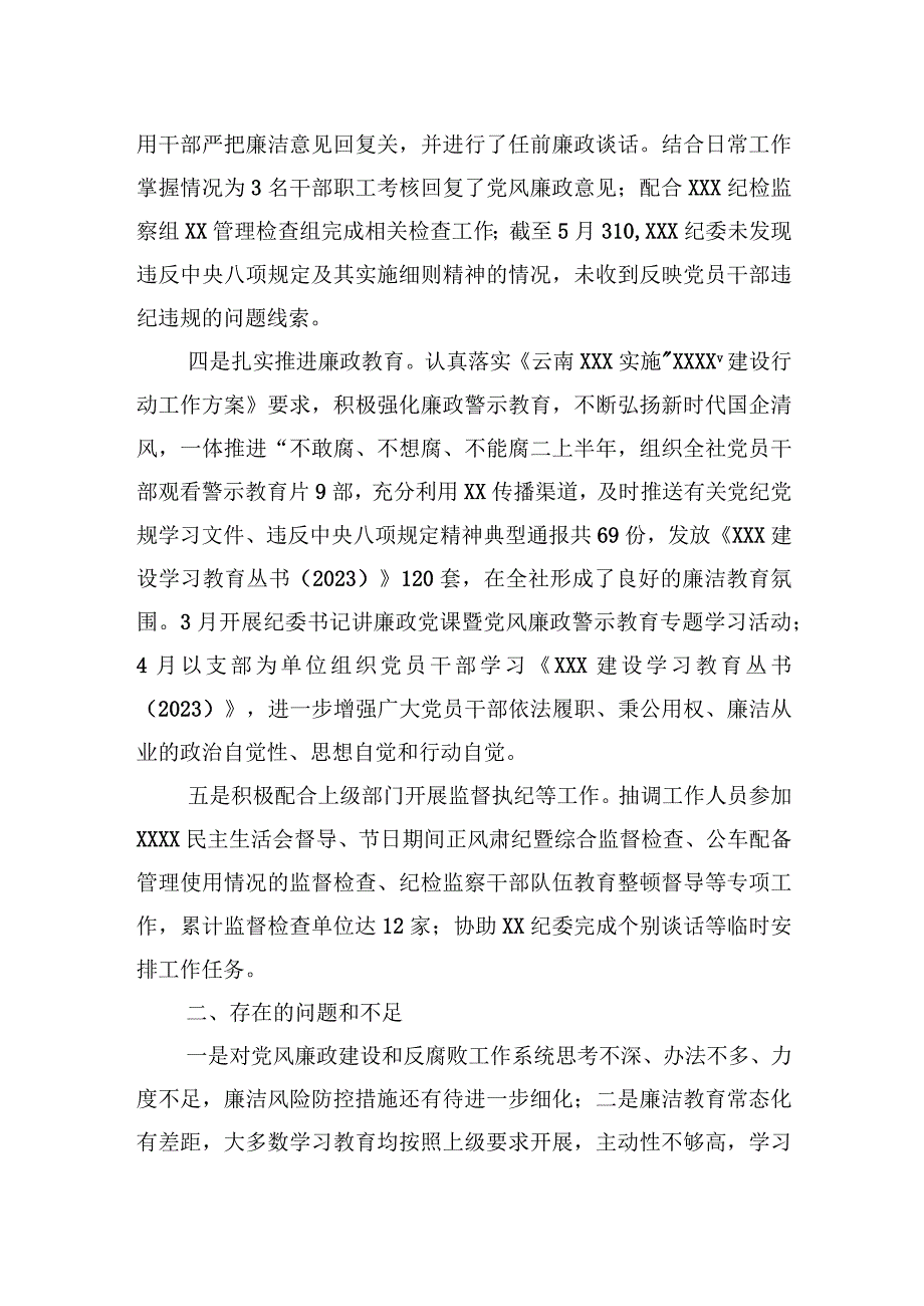 纪委办2023年上半年工作总结和下半年重点工作计划.docx_第2页