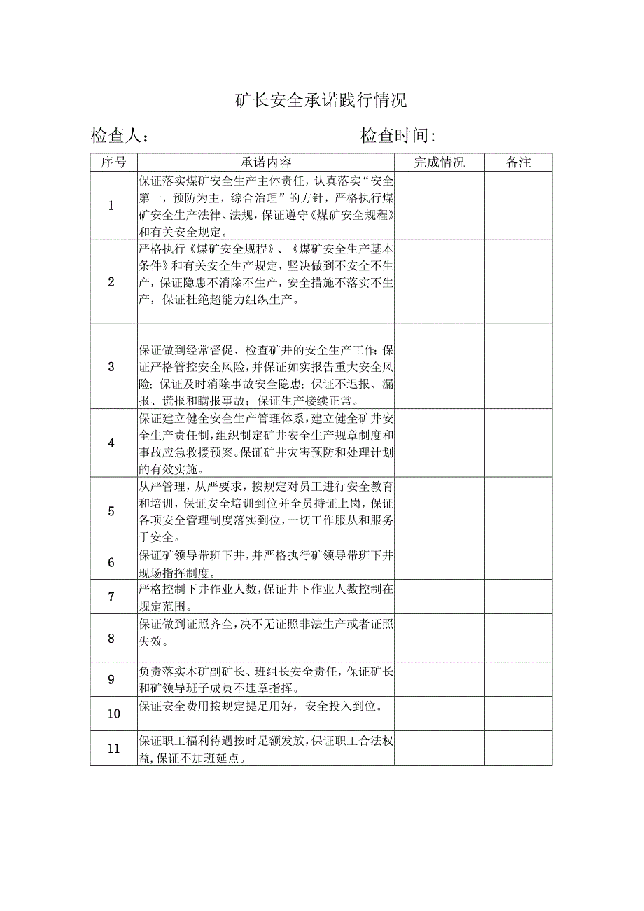 矿长安全承诺践行记录W.docx_第2页