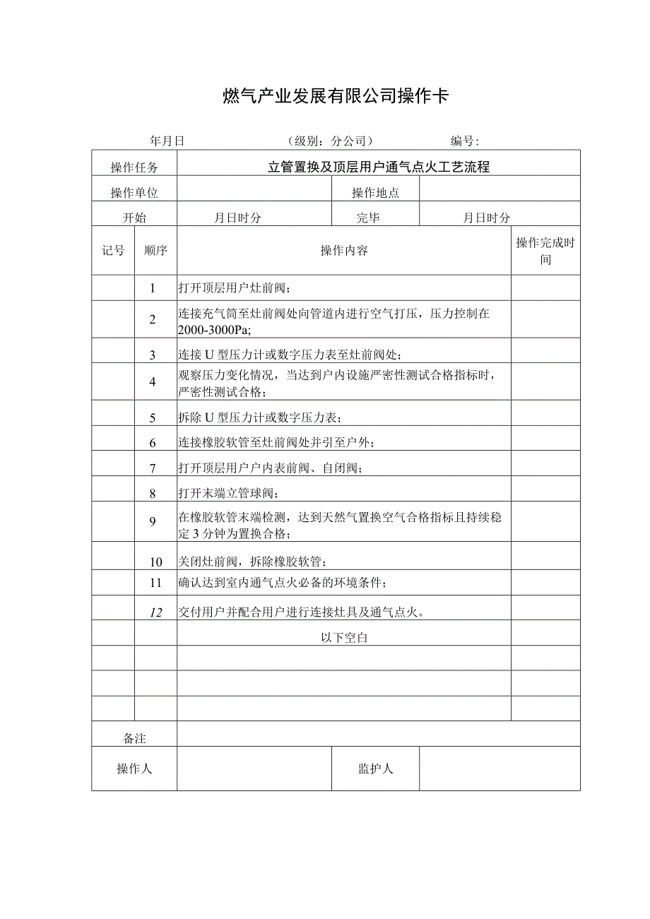 立管置换及顶层用户通气点火工艺流程.docx_第1页