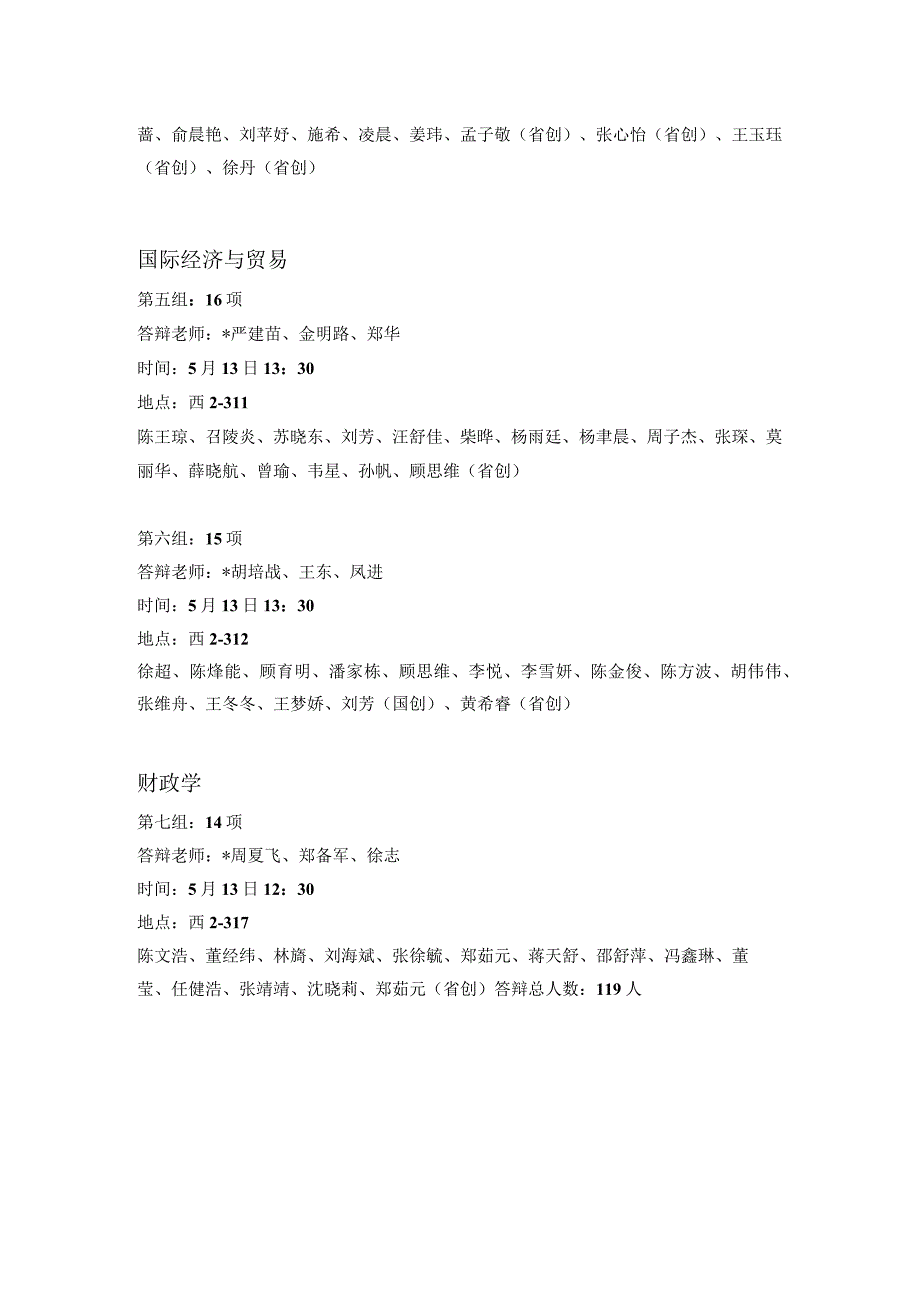 经济学院第十三期SRTP结题等答辩分组表.docx_第2页