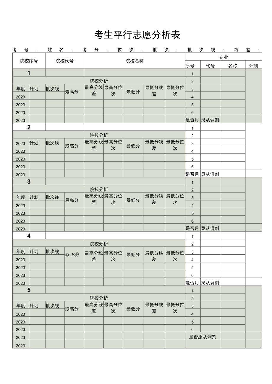 考生平行志愿分析表.docx_第1页