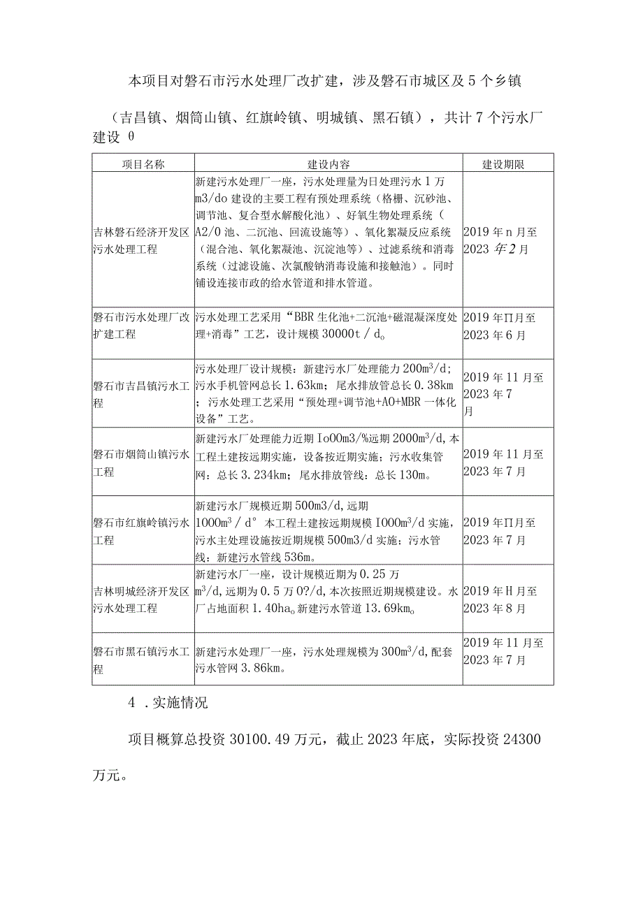 磐石市污水处理改造提升工程专项债券项目绩效评价摘要.docx_第2页