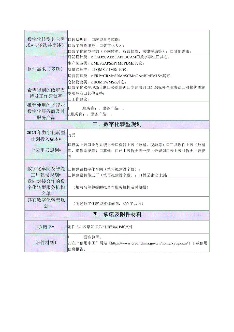 深圳市中小企业数字化转型城市试点拟改造企业申报表模板.docx_第2页