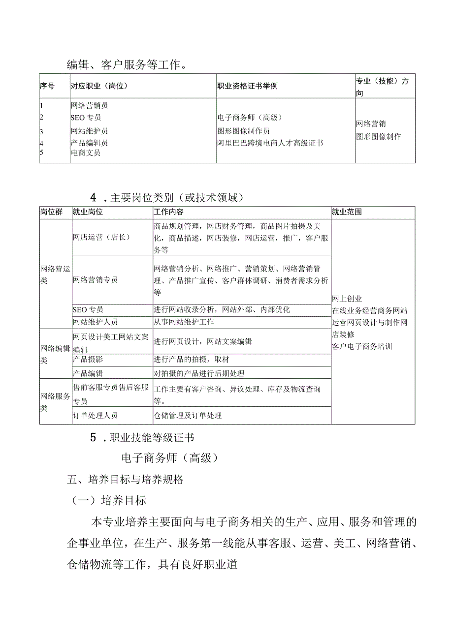 福建省莆田市高级技工学校2023级电子商务高级专业人才培养方案.docx_第2页