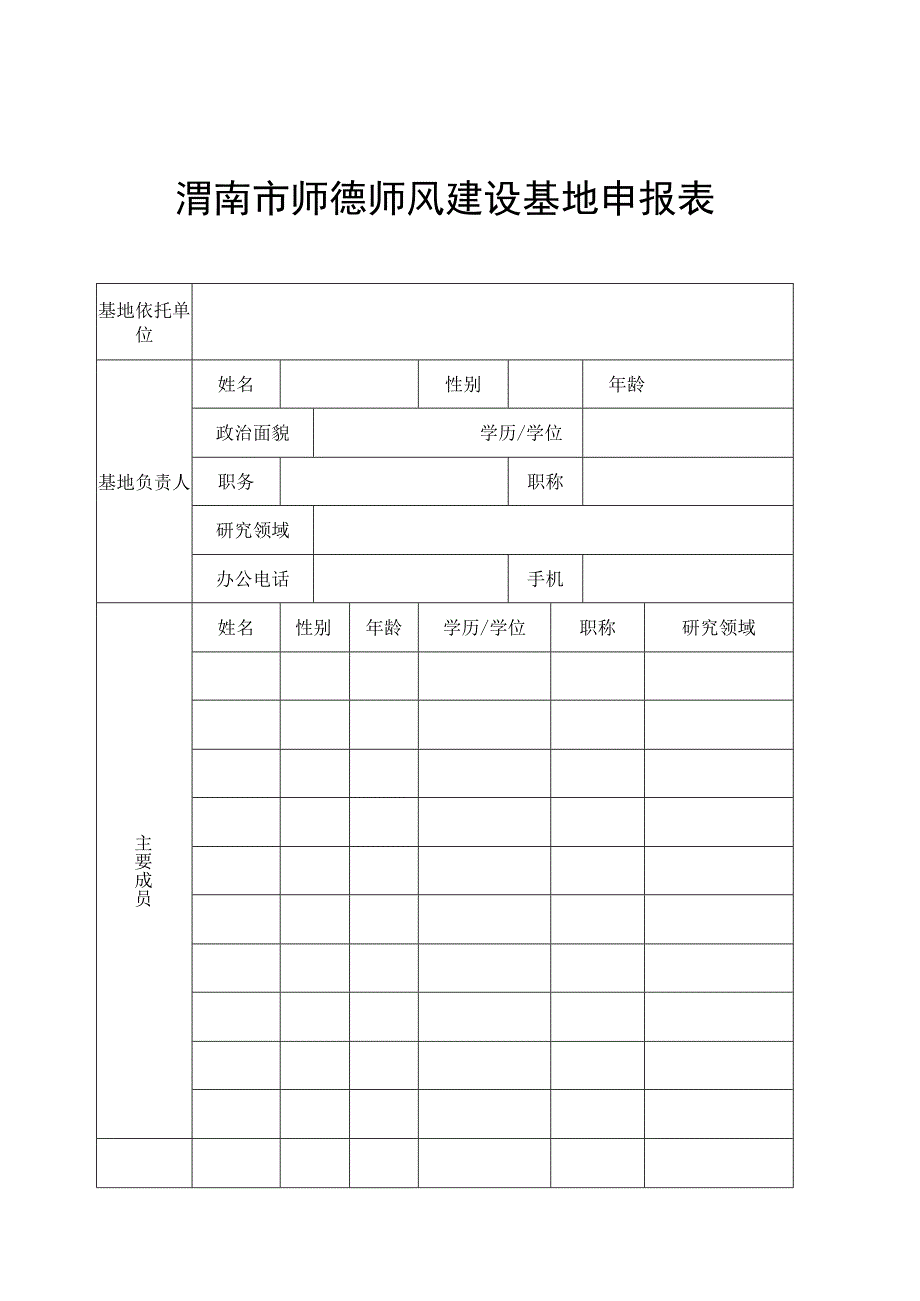 渭南市师德师风建设基地申报表.docx_第2页