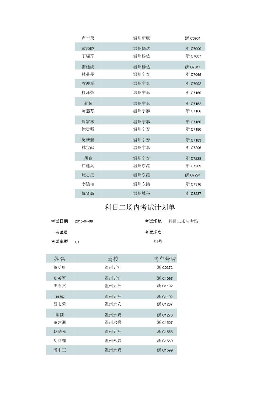 科目二场内考试计划单.docx_第3页