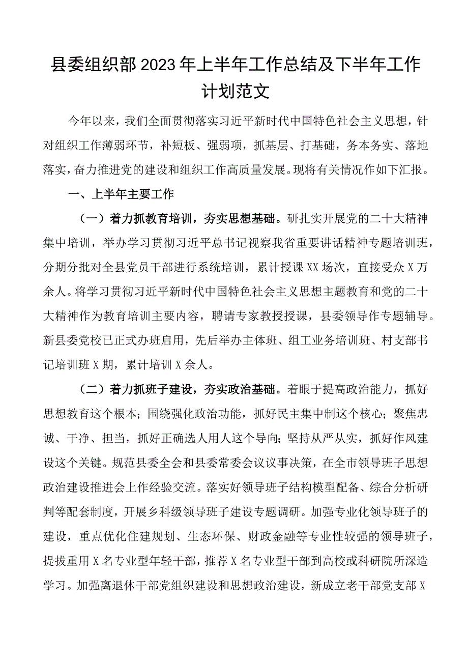 2023年上半年工作总结及下半年计划汇报报告 3.docx_第1页