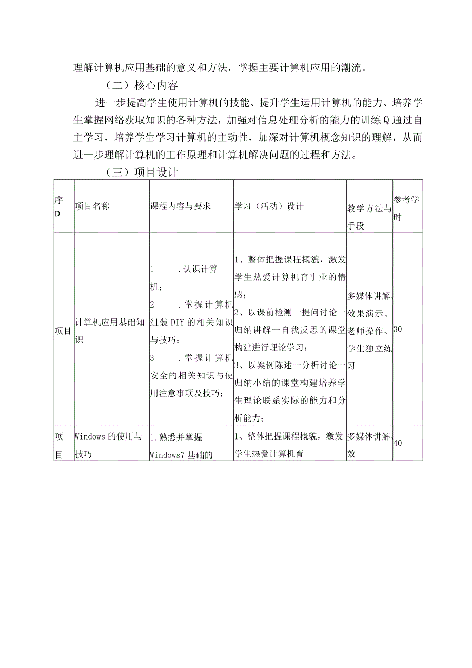 中等职业学校《计算机应用基础》课程标准1.docx_第3页