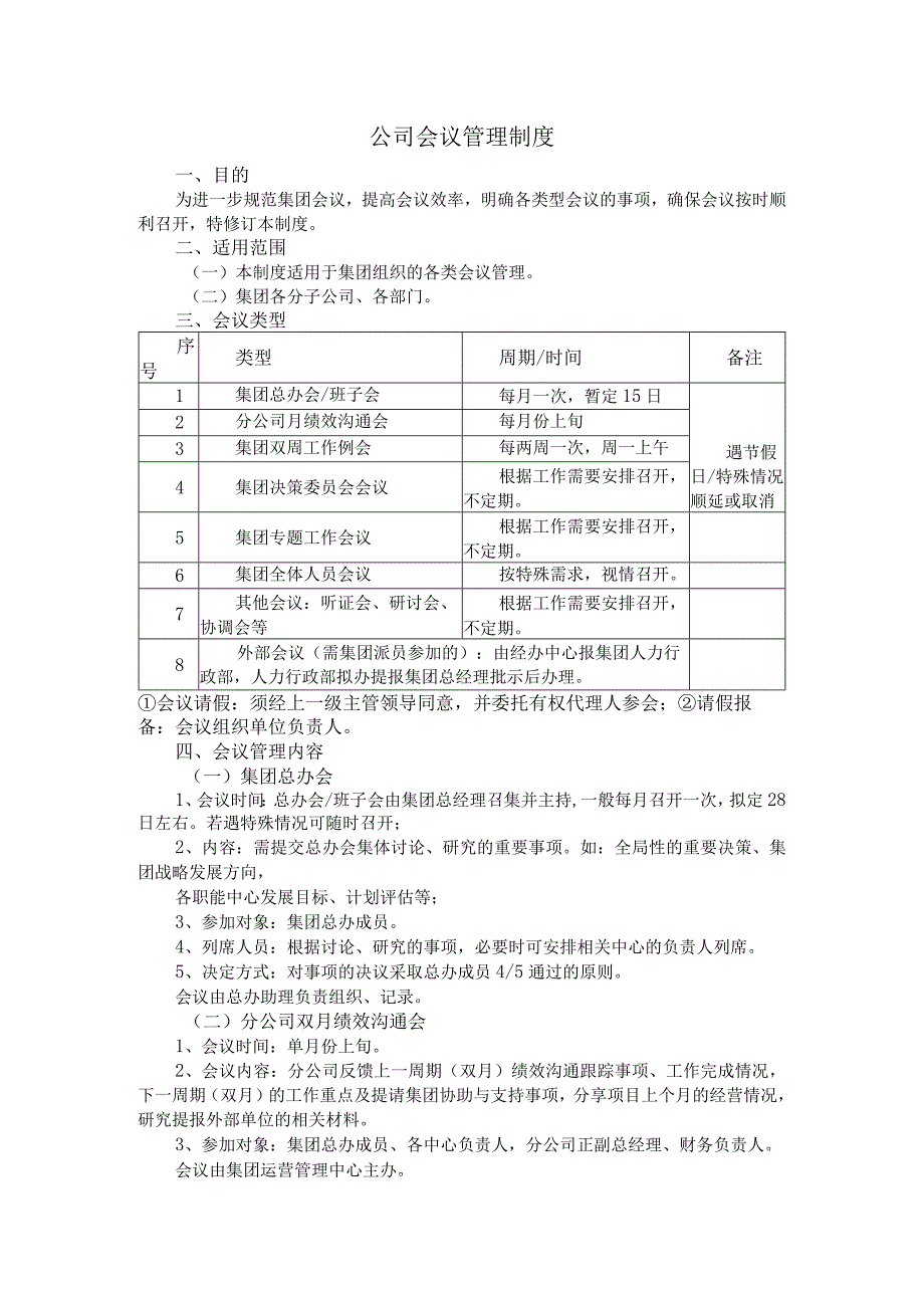 公司会议管理制度.docx_第1页