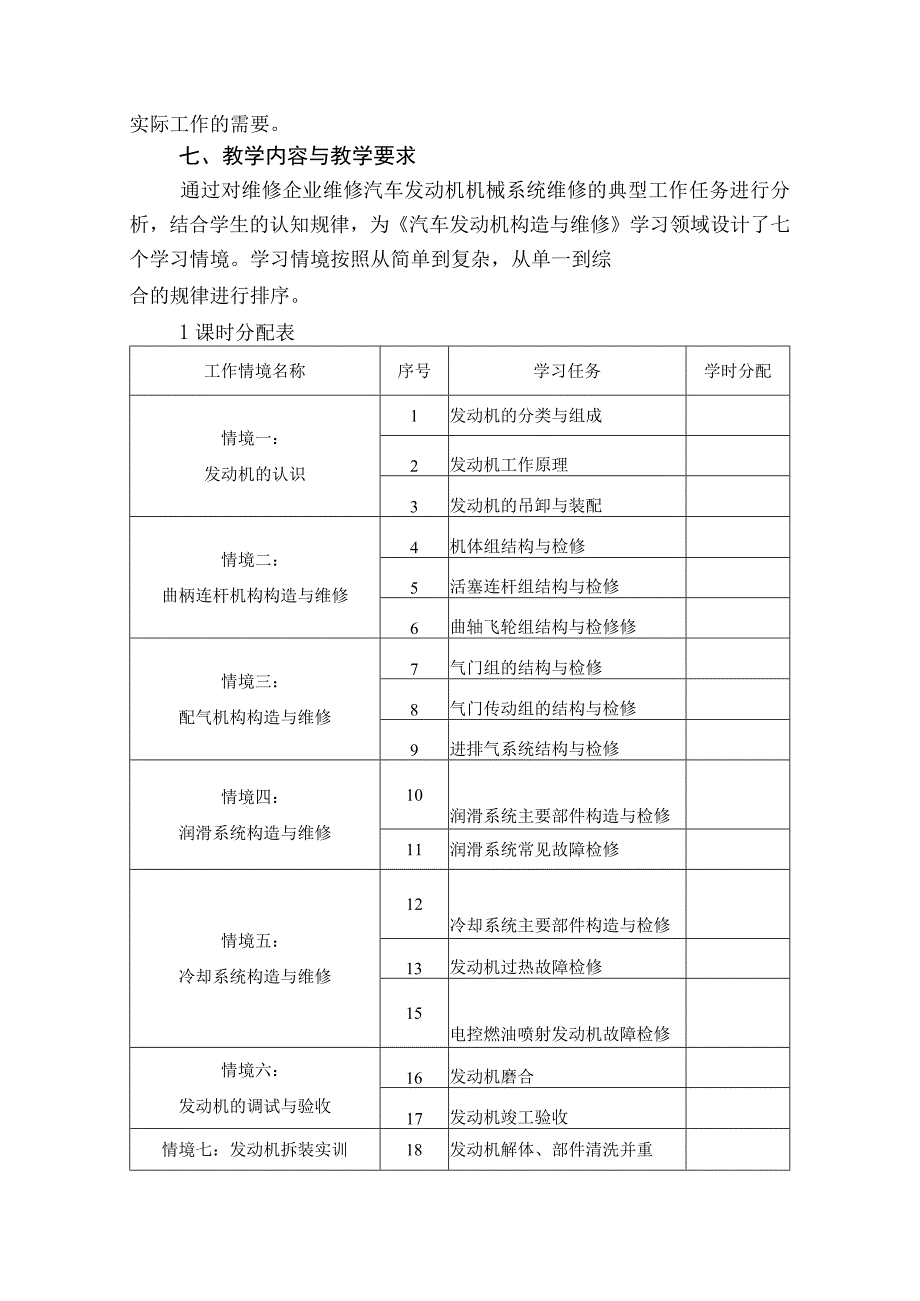 中等职业学校《汽车发动机构造与维修》课程标准1.docx_第3页