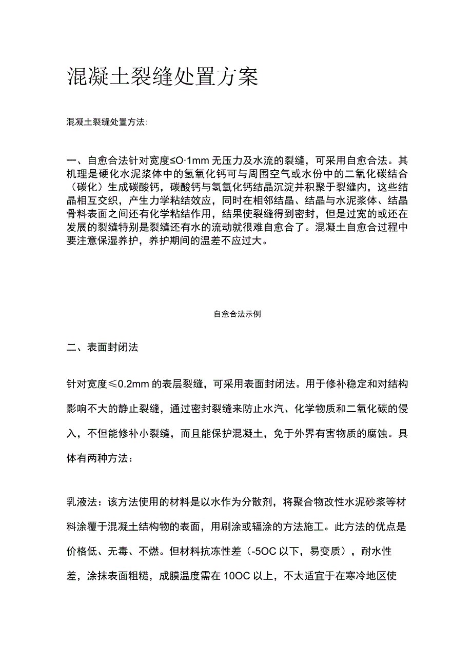 全混凝土裂缝处置方案.docx_第1页