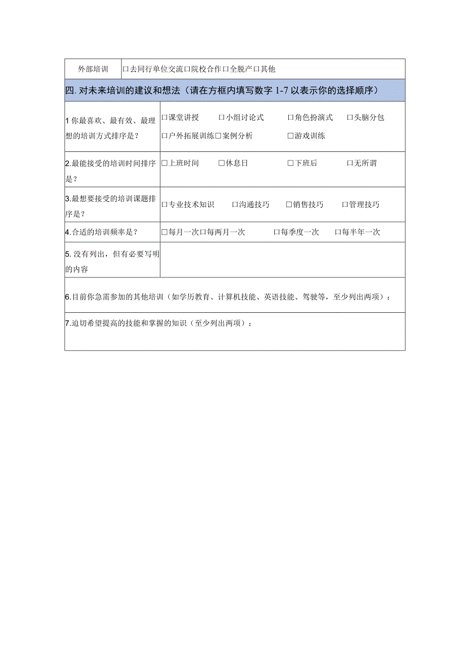 员工培训需求调查表.docx_第2页