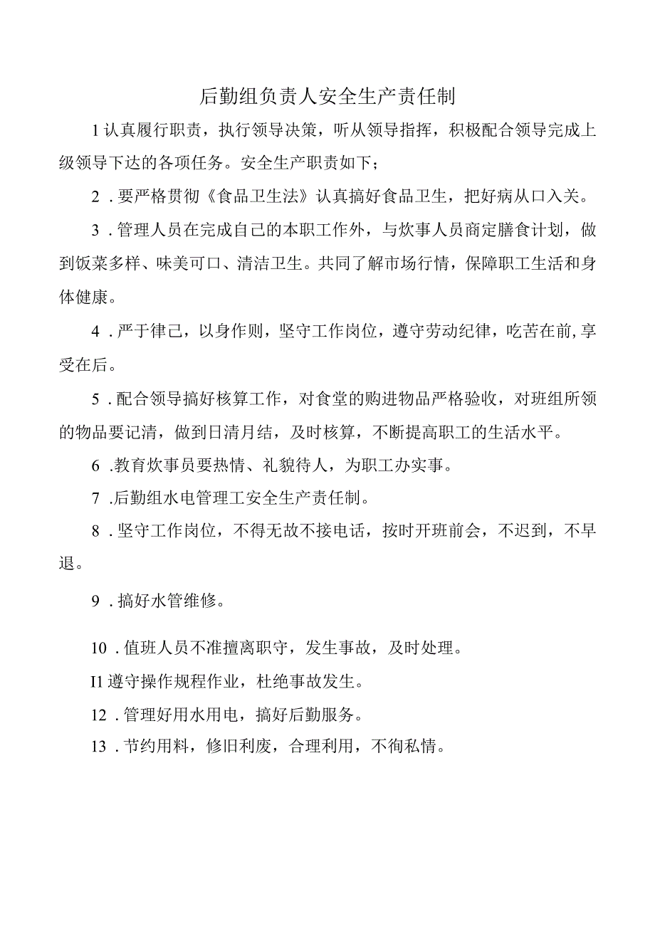 后勤组负责人安全生产责任制.docx_第1页