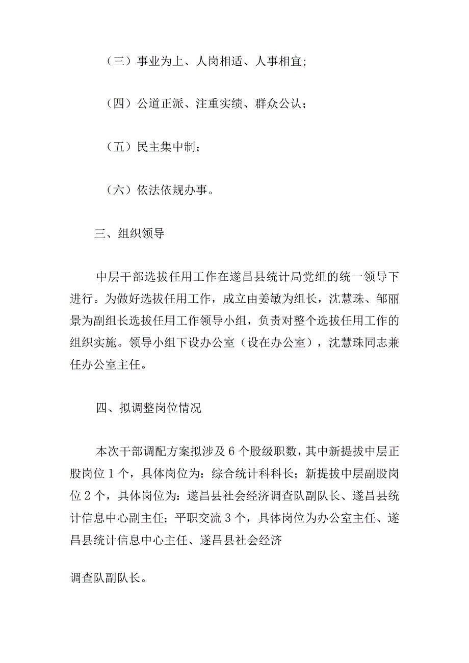 干部选拔调整工作实施方案甄选三篇.docx_第2页