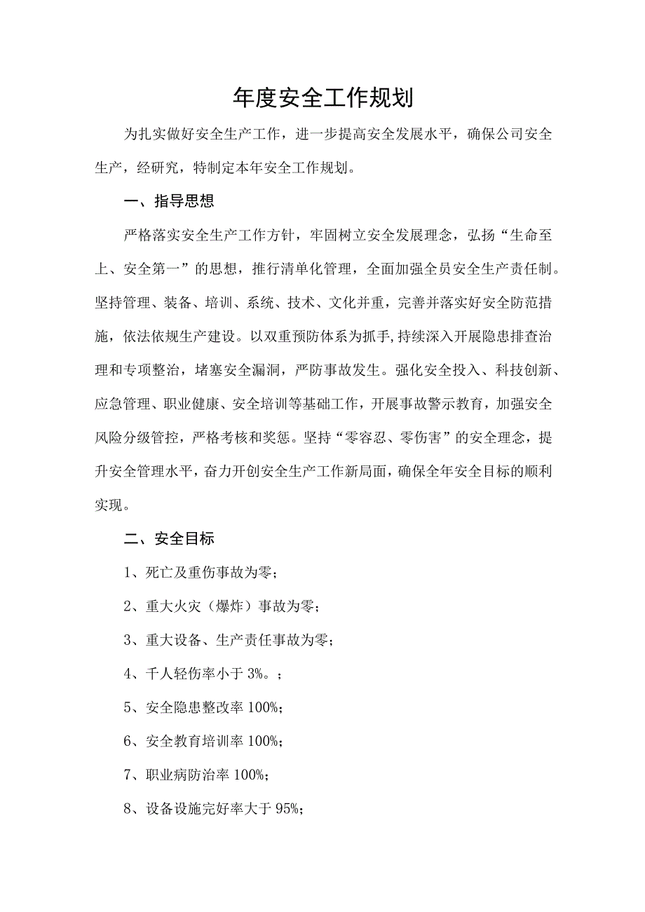 年度安全工作规划.docx_第1页