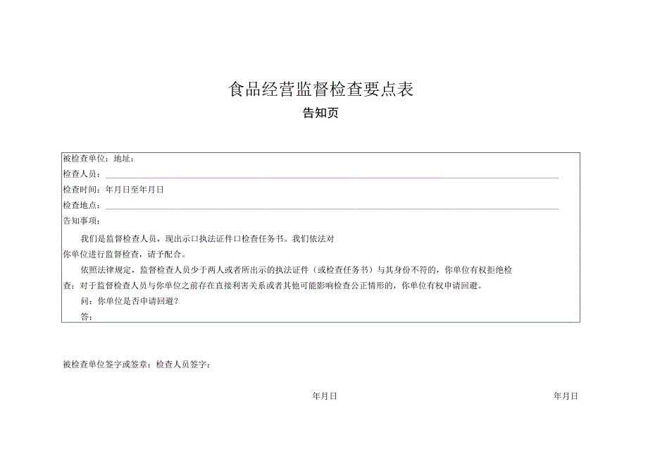 食品经营监督检查要点表.docx_第1页