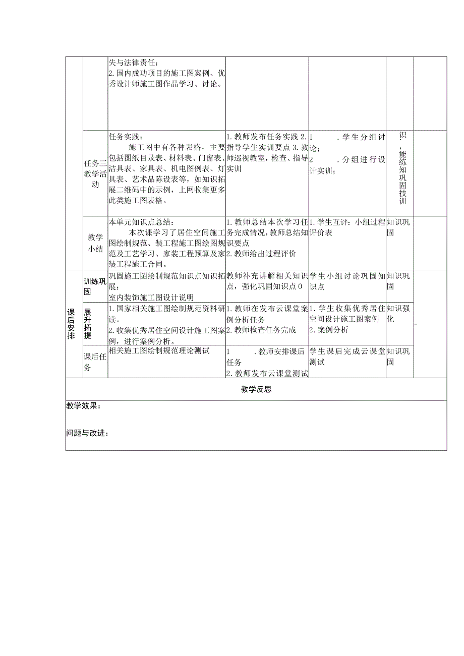 居住空间设计项目式 微课版蔡丽芬第2版教案 项目8 施工方案设计.docx_第3页