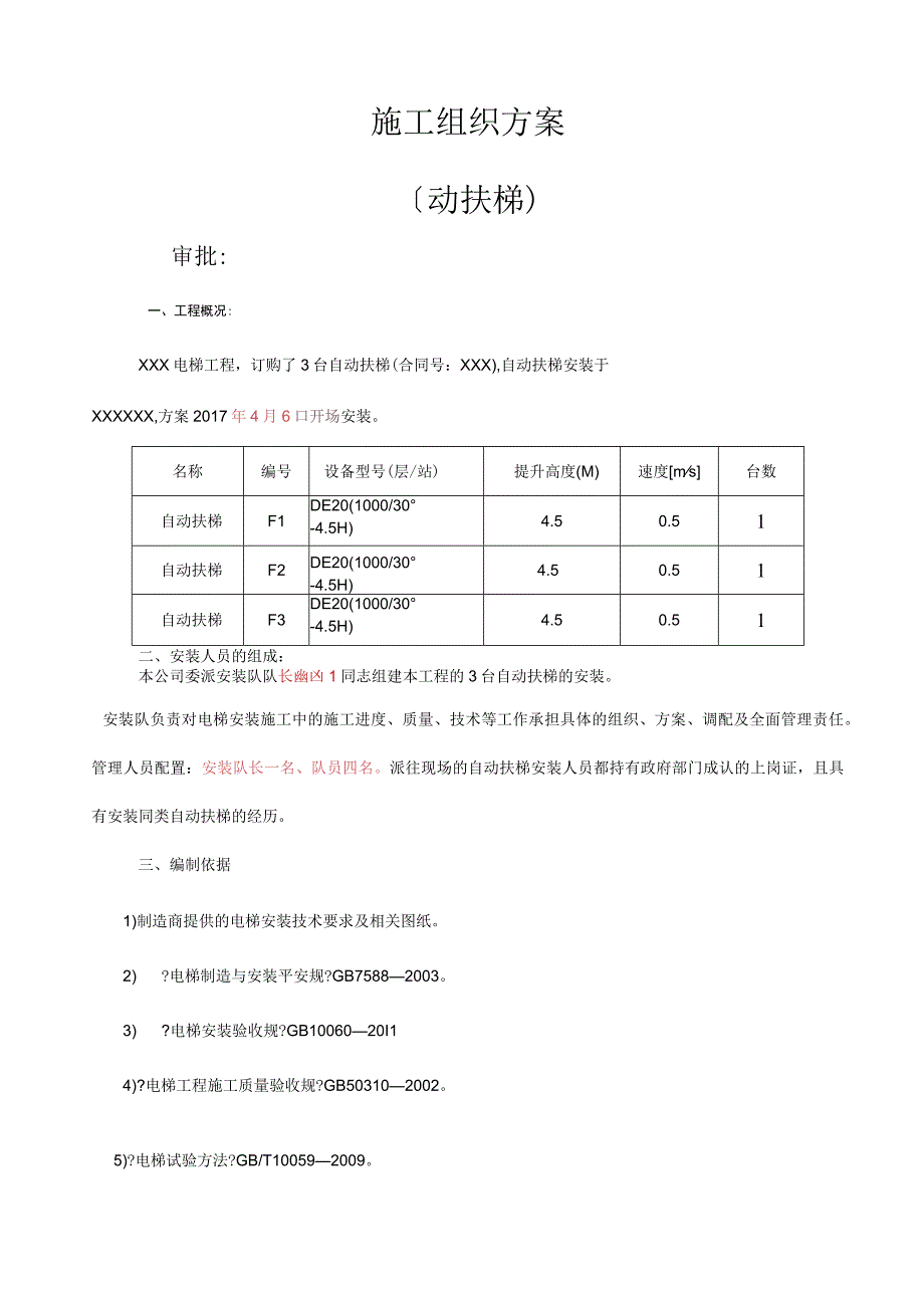 自动扶梯安装吊装施工方案.docx_第1页