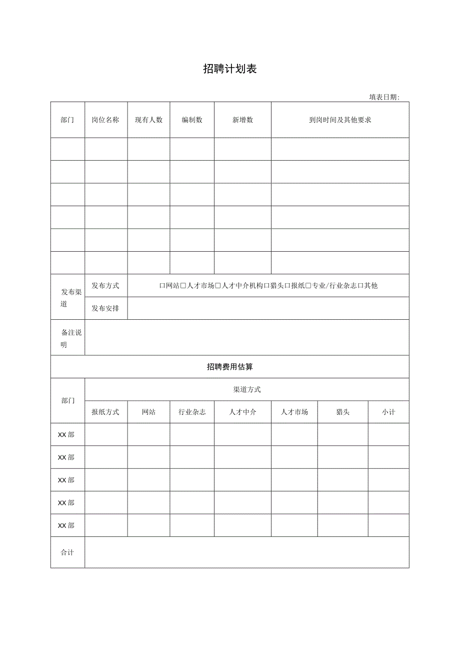 招聘计划表模板.docx_第1页