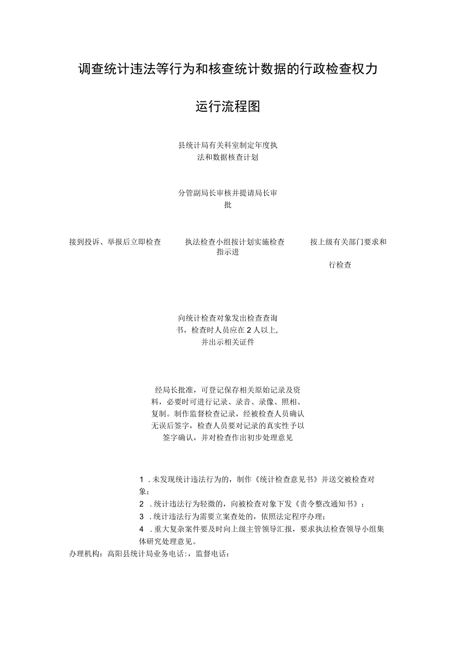 调查统计违法等行为和核查统计数据的行政检查权力运行流程图.docx_第1页