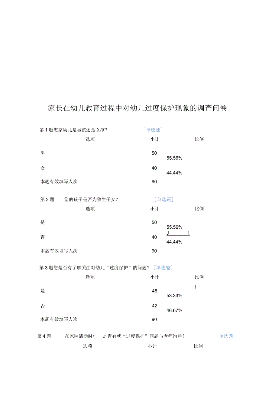 家长在幼儿教育过程中对幼儿过度保护现象的调查问卷.docx_第1页