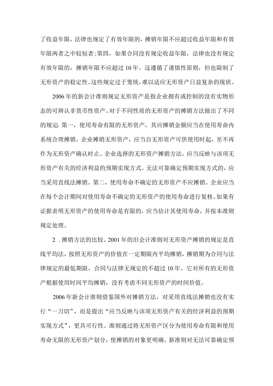 精品文档会计准则和企业无形资产摊销方式选择整理版.docx_第2页