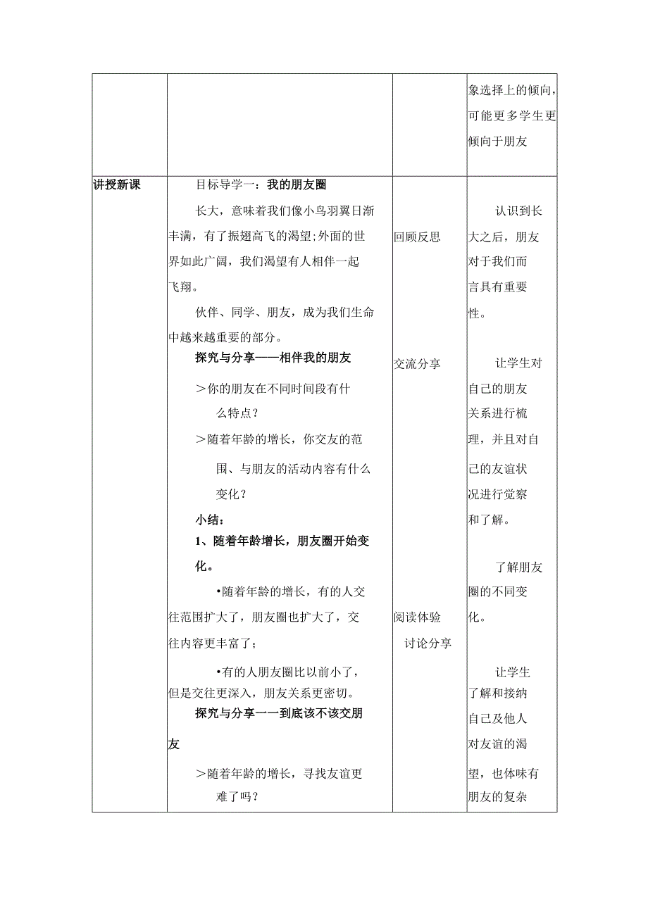 2023年新课标部编版七年级上册道德与法治第二单元友谊的天空45课共4课时教案汇编.docx_第2页