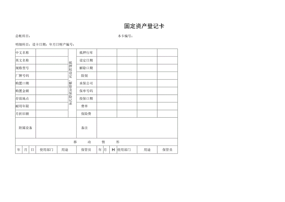 2023年固定资产登记卡.docx_第1页