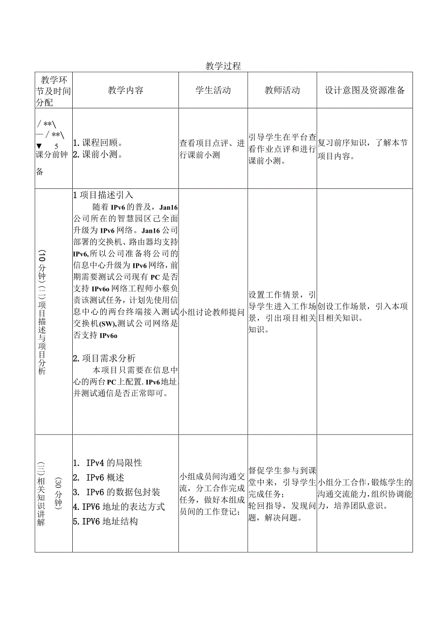 IPv6技术与应用华三版完整版电子教案项目115教学设计.docx_第2页