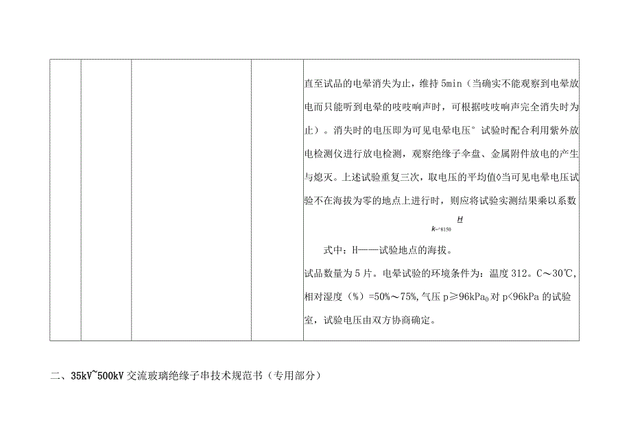 35kV~500kV交流玻璃绝缘子技术规范书修编条目对照表.docx_第2页