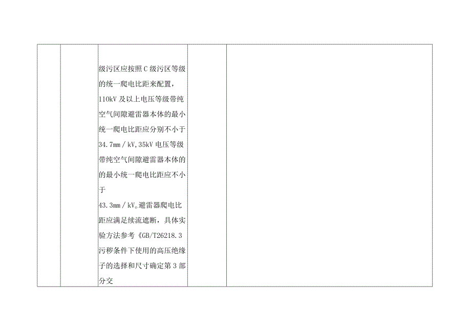 35kV~500kV线路型避雷器支撑件间隙技术规范书条目对照表.docx_第3页