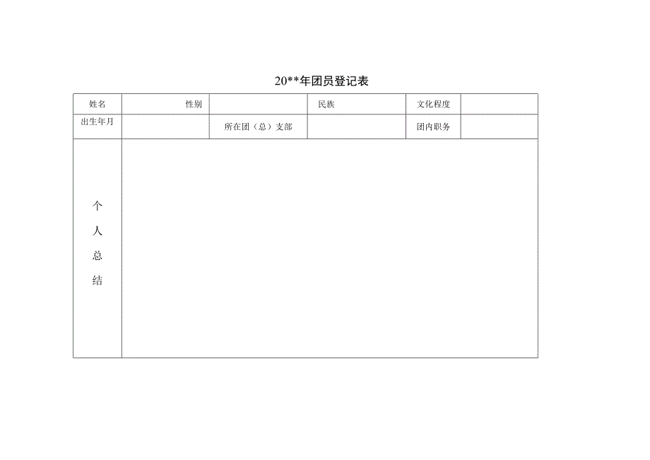 xxx年团员评议表.docx_第1页