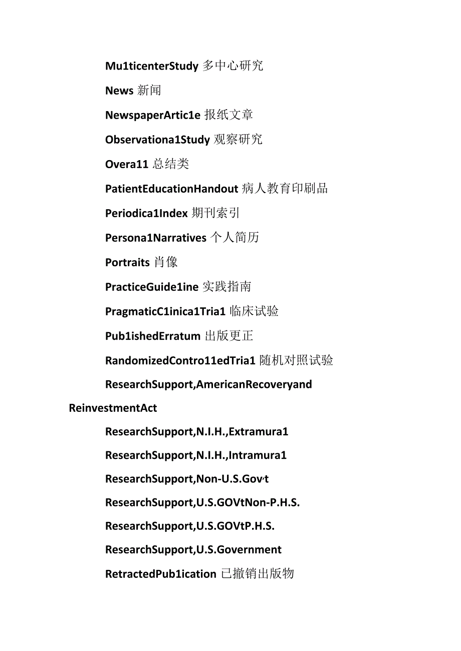 PUBMED 搜索种类中英文对照.docx_第3页