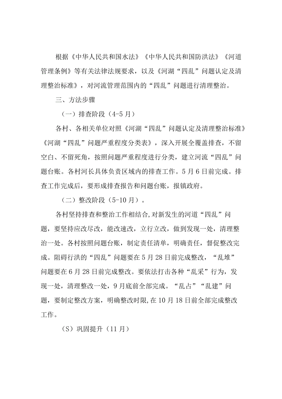 XX镇2023年河道清四乱行动实施方案.docx_第2页