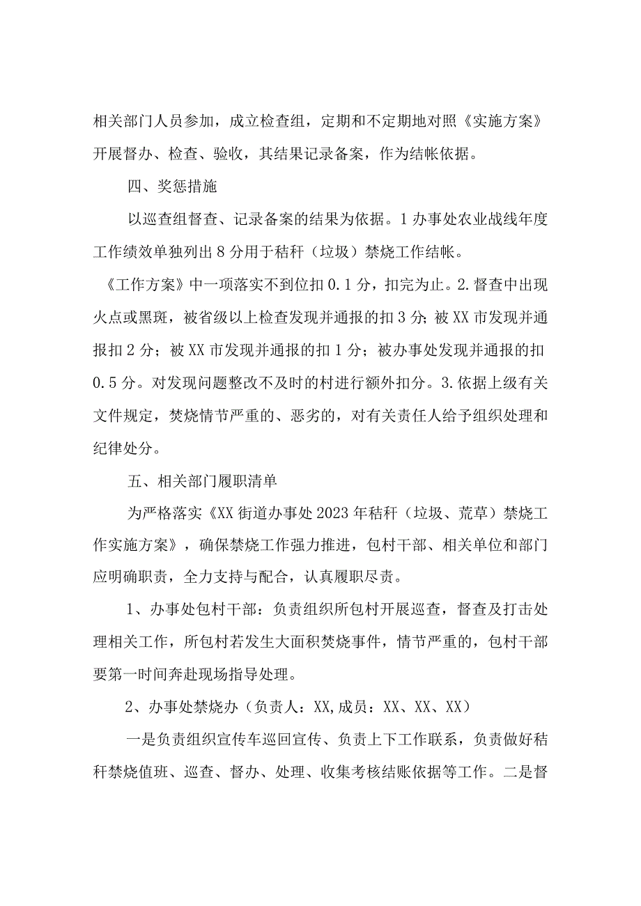 XX街道办事处2023年秸秆垃圾荒草禁烧工作实施方案.docx_第3页