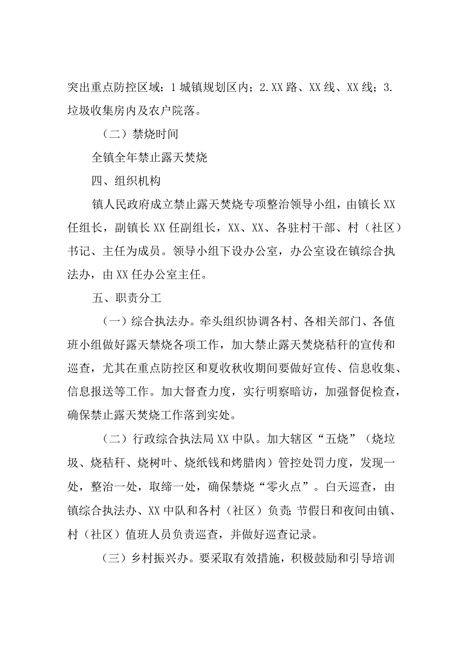 XX镇禁止露天焚烧专项整治工作实施方案.docx_第2页