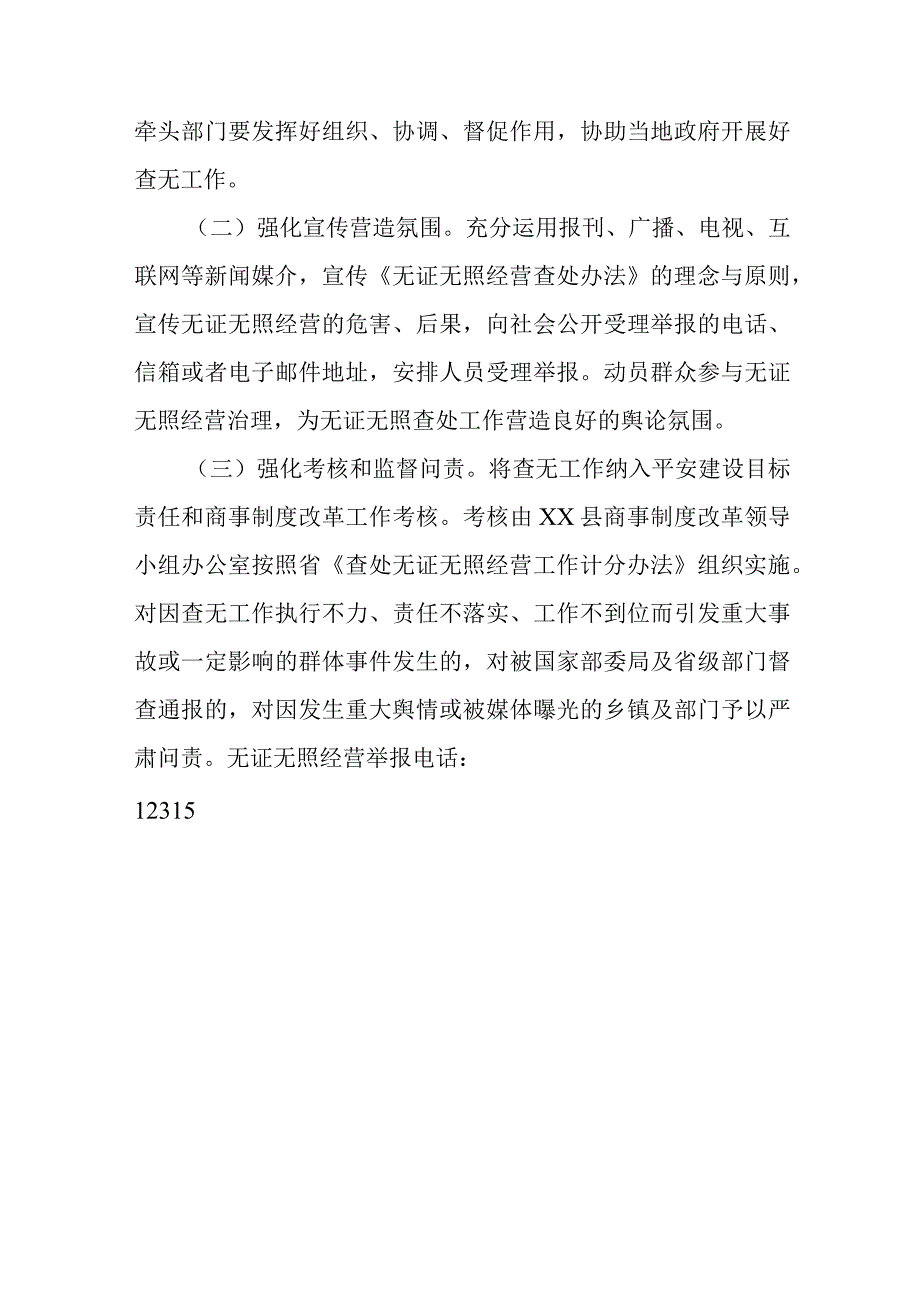 XX县查处无证无照经营工作实施方案.docx_第3页