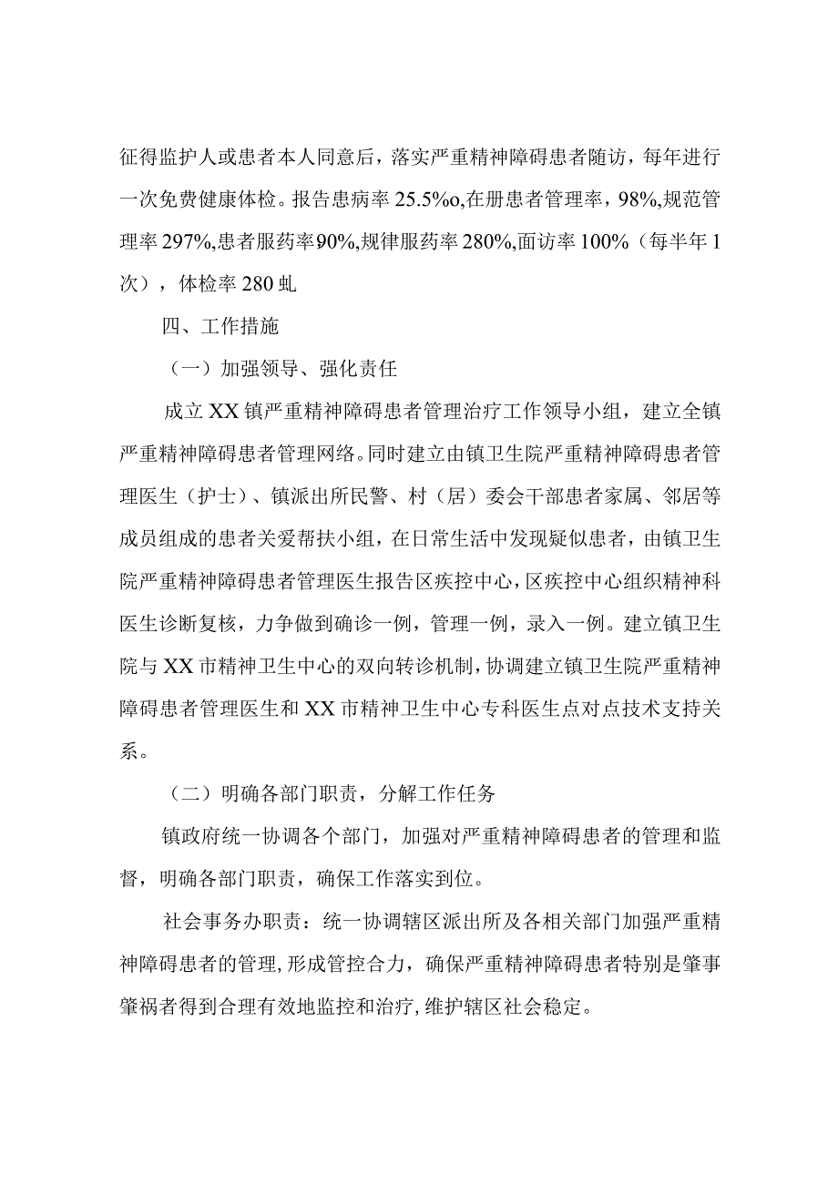 XX镇2023年严重精神障碍患者管理治疗工作实施方案.docx_第2页