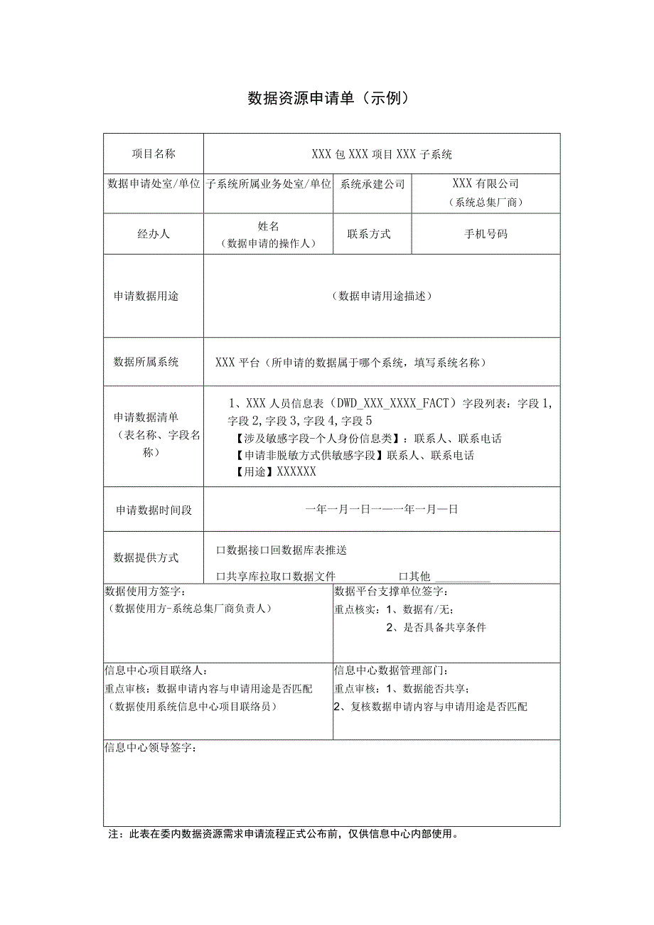 数据资源申请单示例0428.docx_第1页