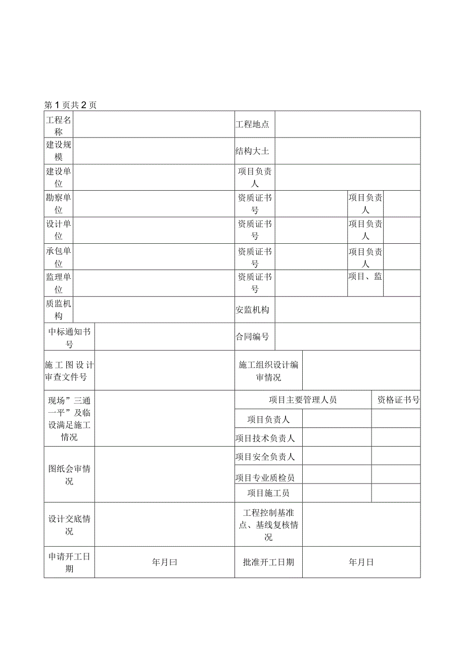 市政基础设施工程开工报告模板.docx_第2页