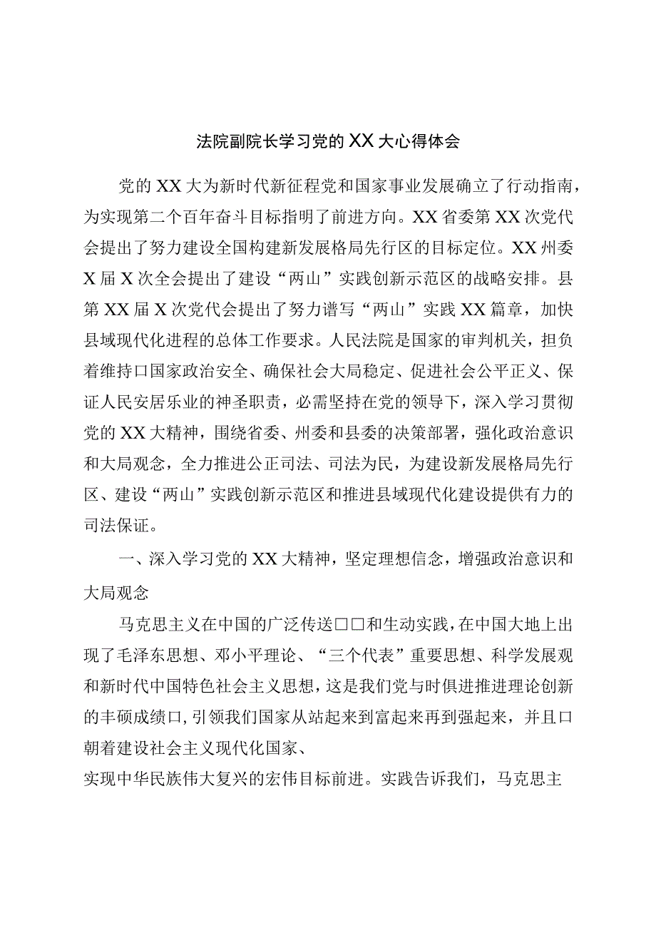 法院副院长学习二十心得体会.docx_第1页