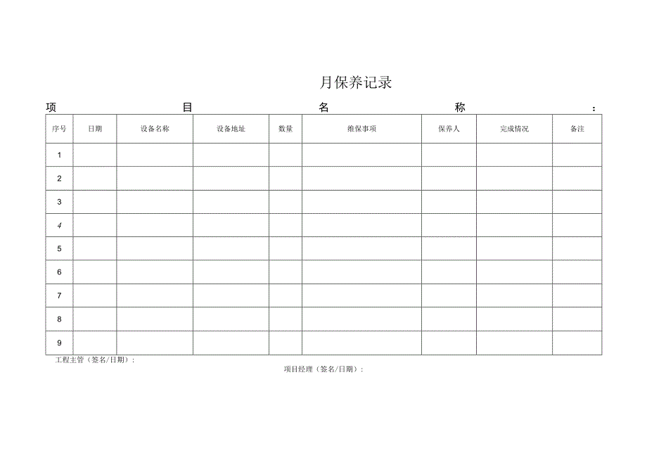 设备设施月度保养记录.docx_第1页