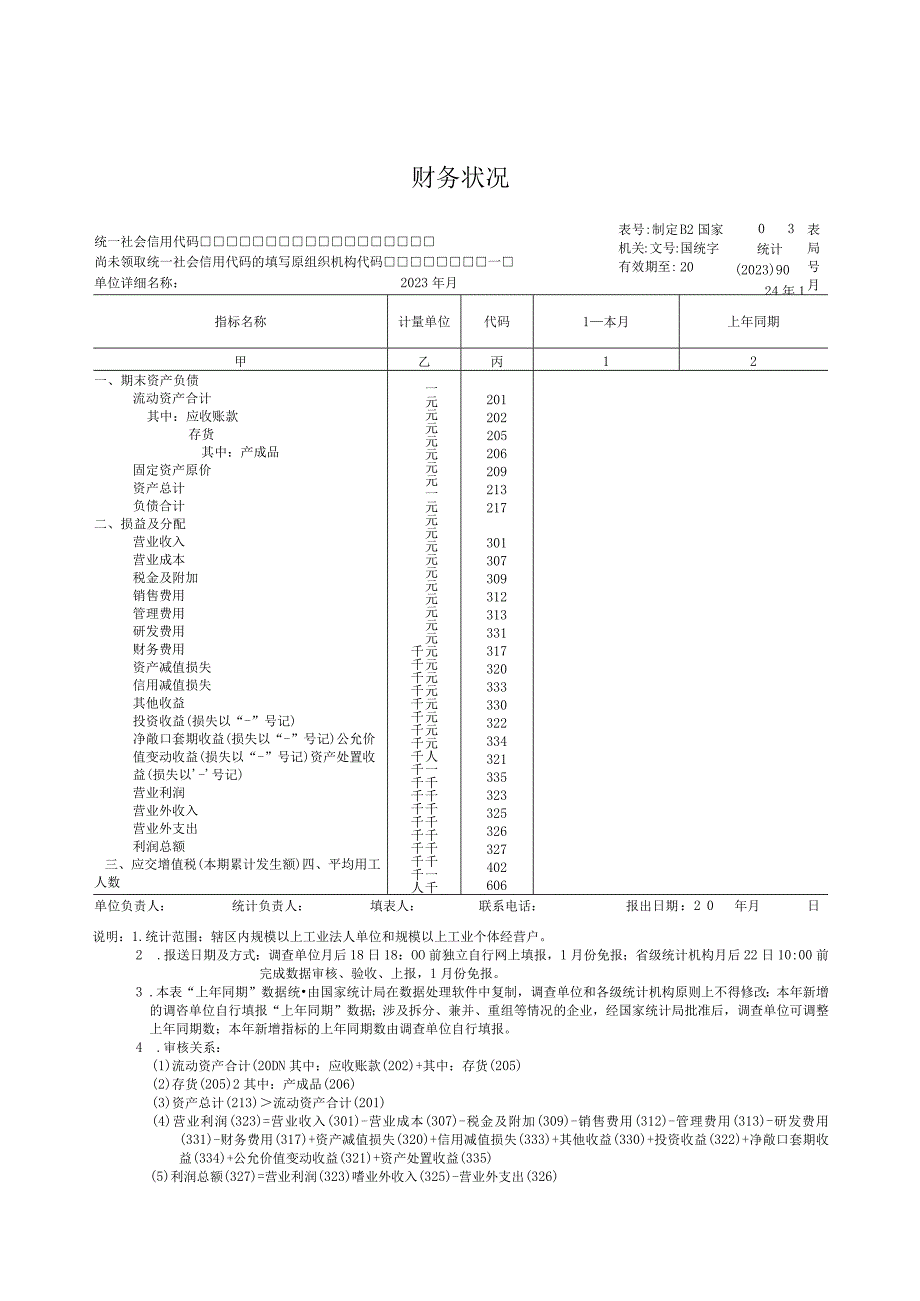 财务状况Ｂ２０３表.docx_第1页