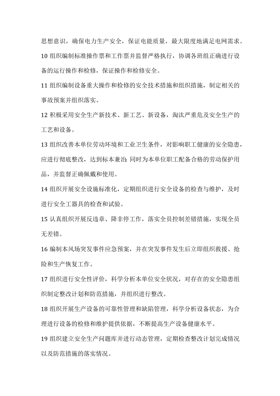 风场场长安全职责模板范本.docx_第2页